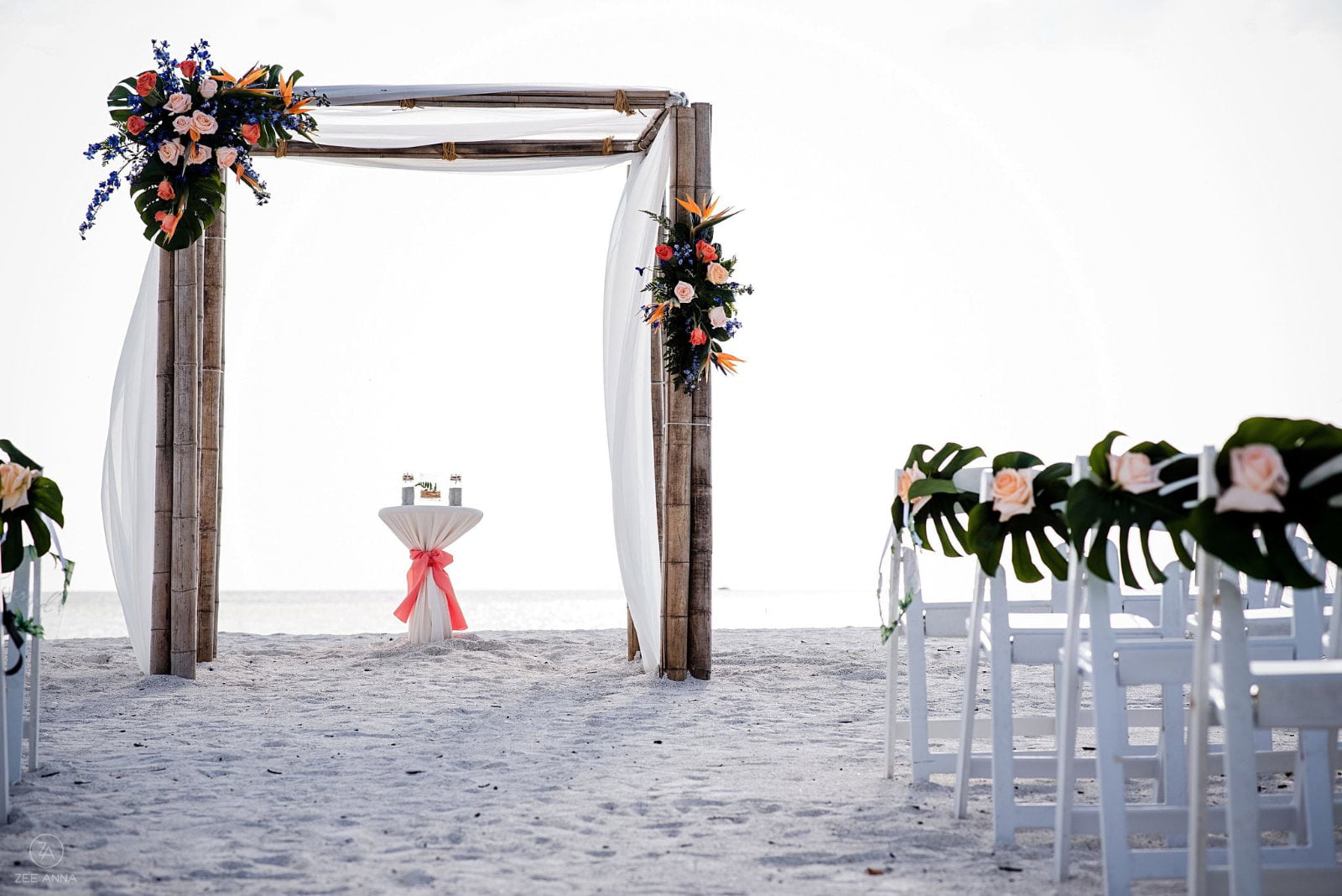 Natural Foliage Beach Wedding Arch